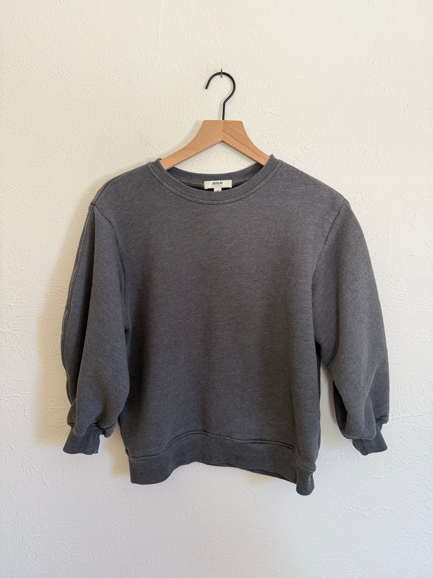 Agolde ‘Thora’ 3/4 Sleeve Crewneck Sweatshirt (M)