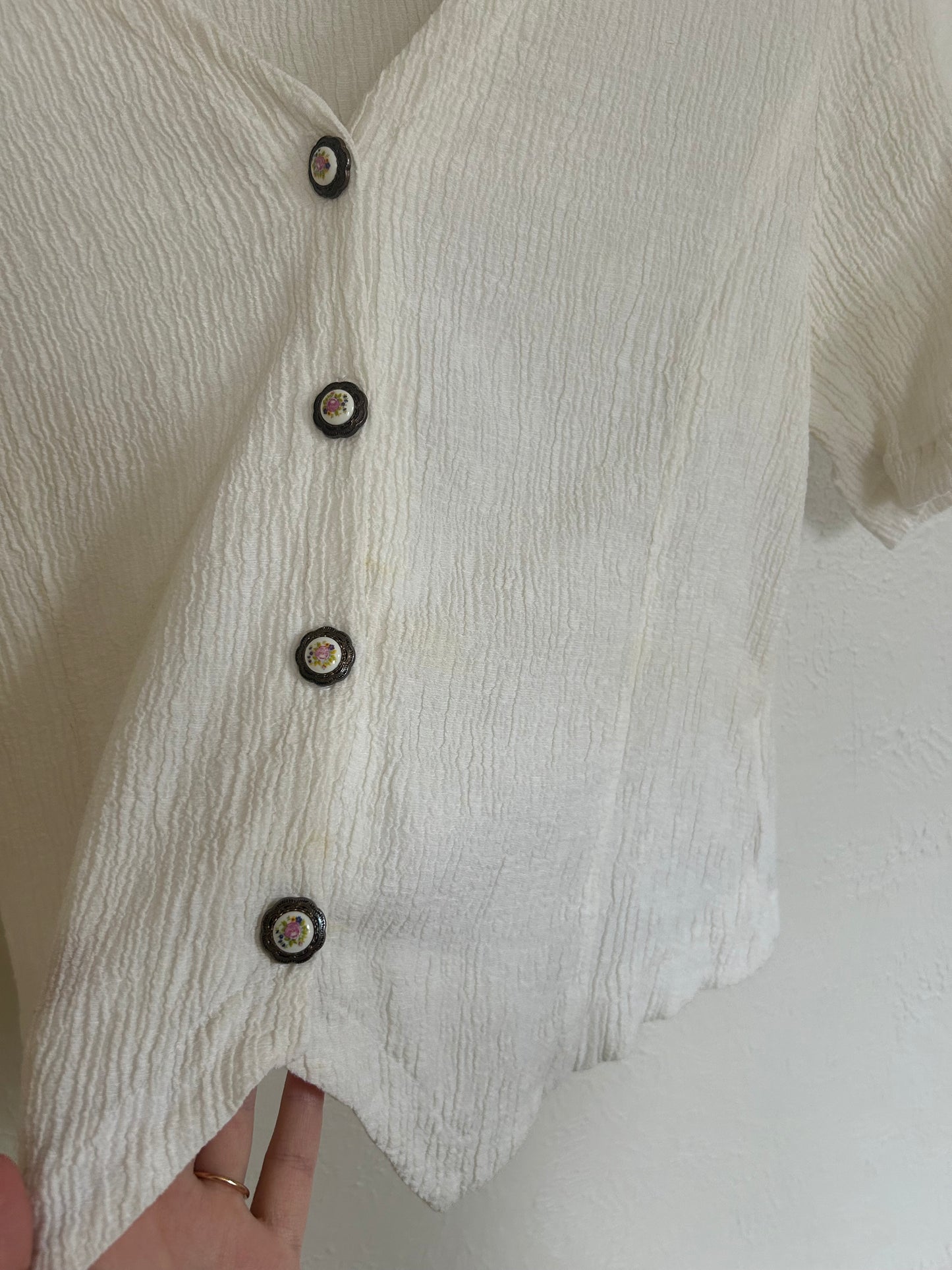 Vintage Floral Button Top (S)