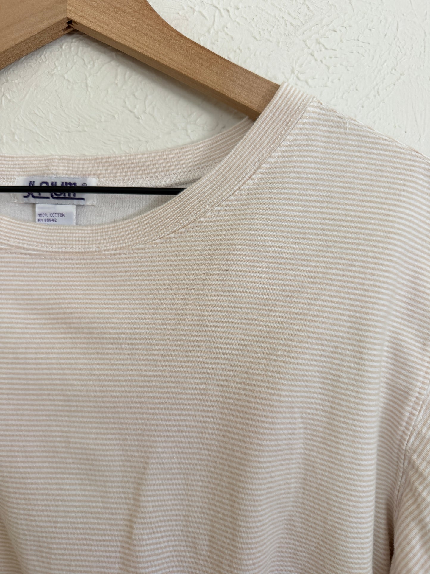 Vintage Pink Striped T-Shirt (L)