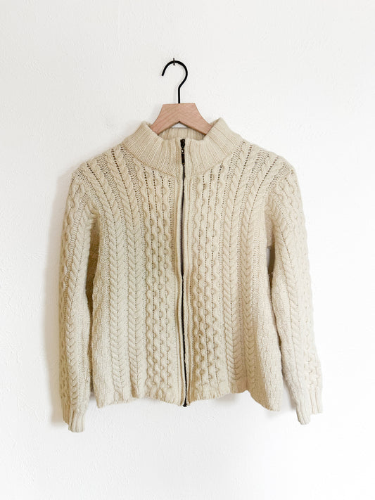 Inis Crafts Irish Wool Zip Up (S)