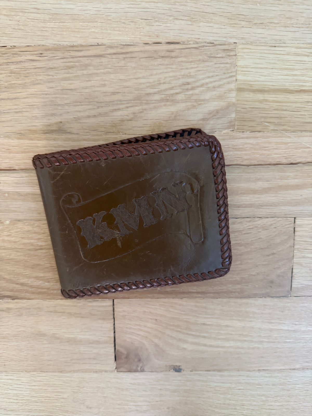 Vintage Leather Tooled Floral Wallet