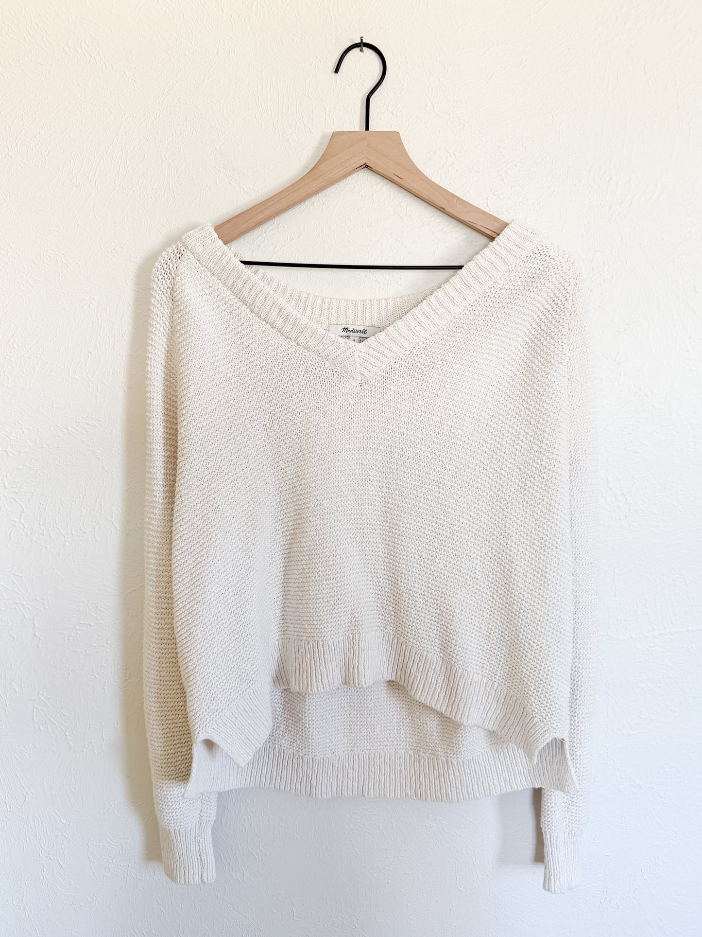 Madewell White Knit Sweater (S)