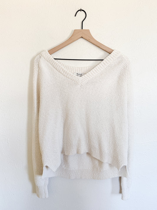 Madewell White Knit Sweater (S)