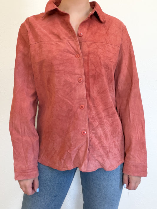 Pendleton Vintage Coral Leather Top (M)