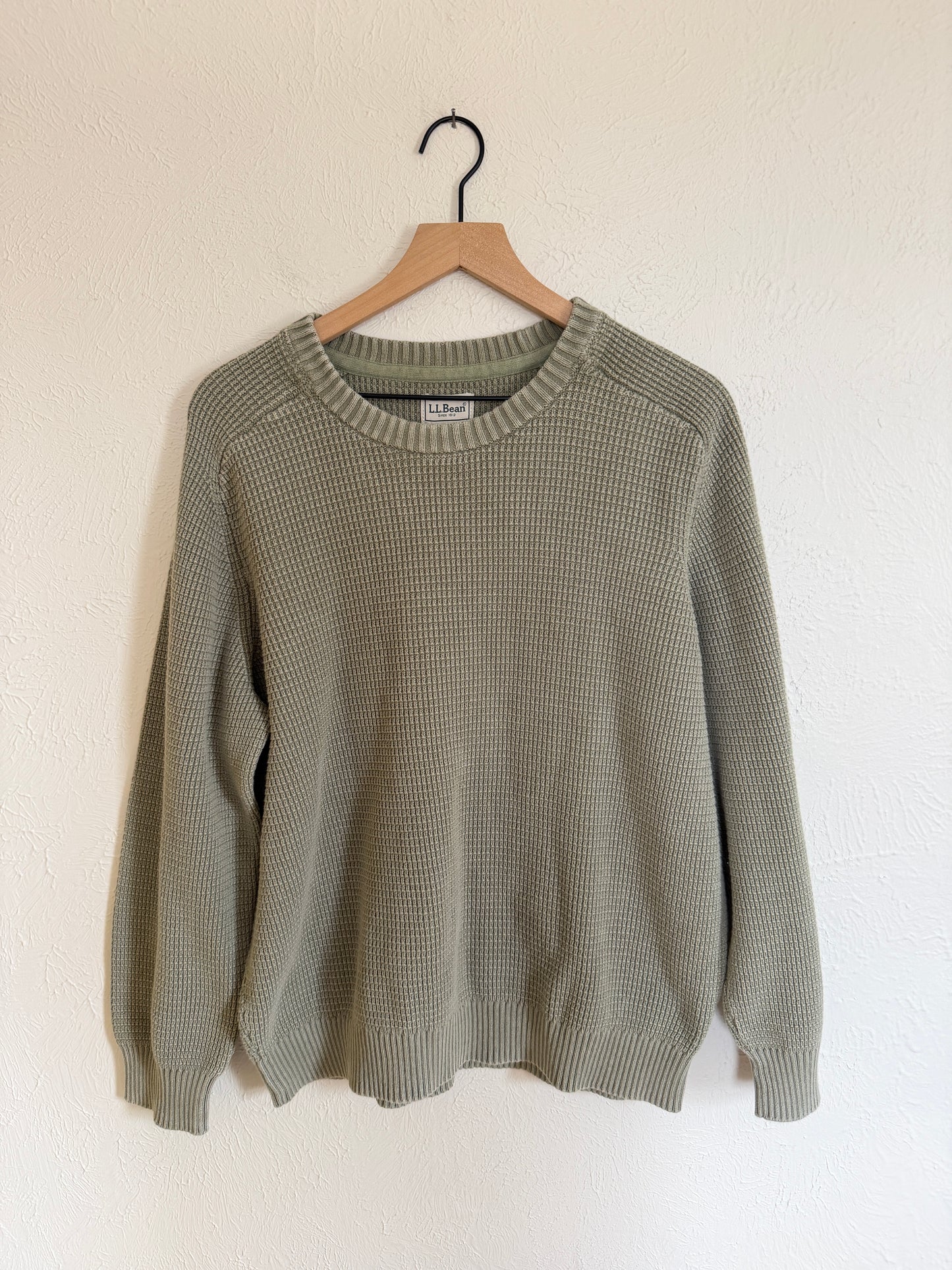 LL Bean Green Cotton Sweater (L)
