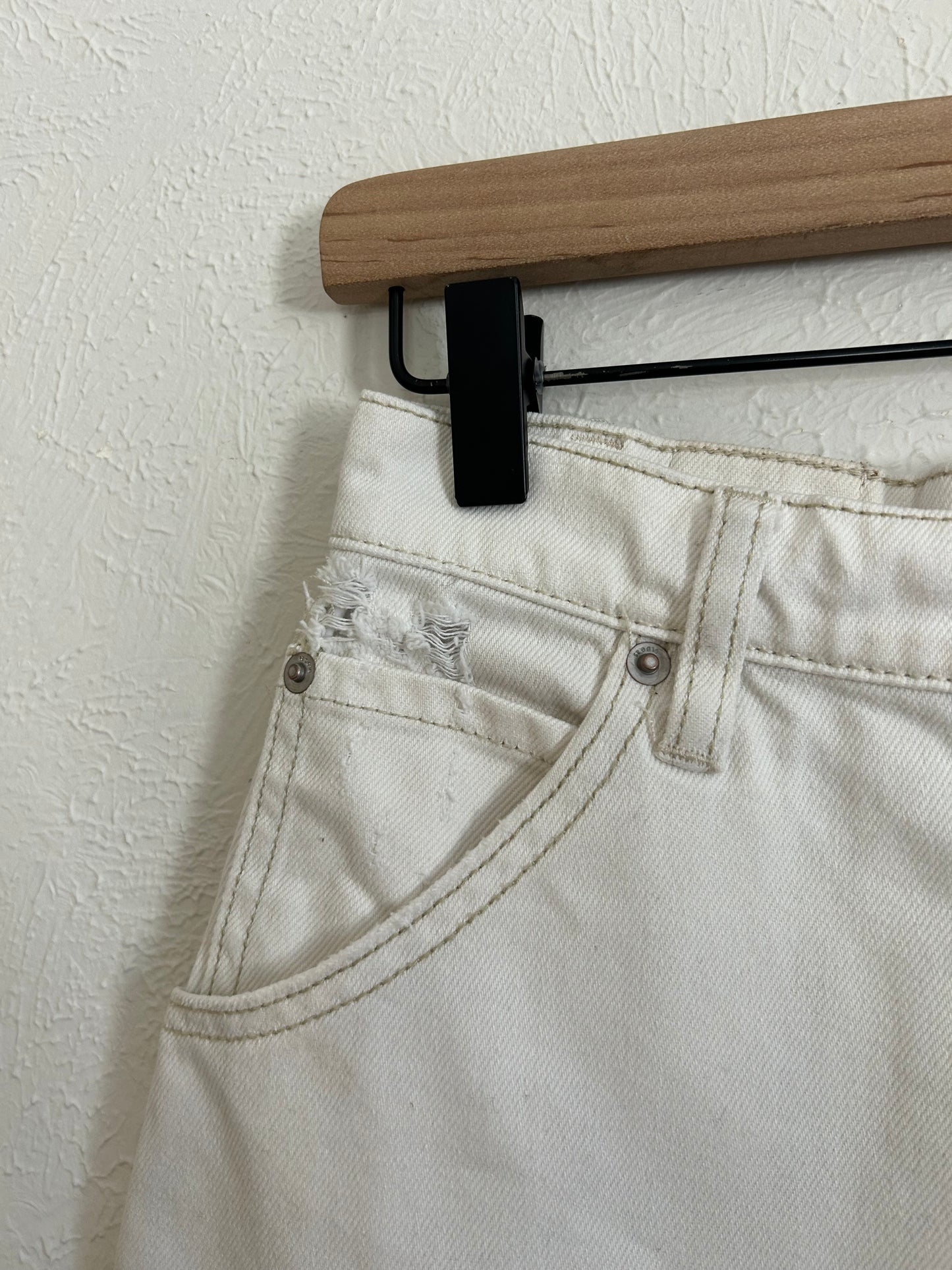 Free People White Denim Skirt (27)