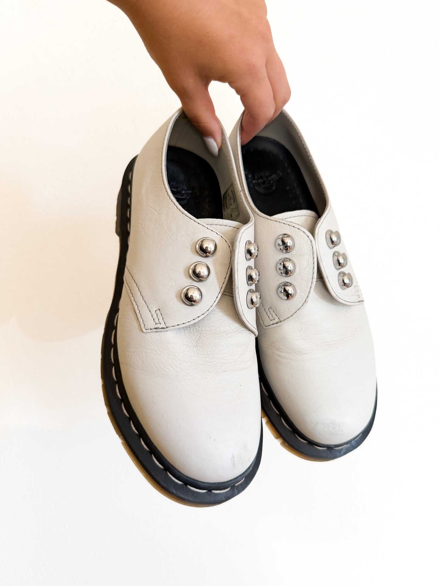 Dr. Martens 1461 HDW Hardware White Oxfords (6)