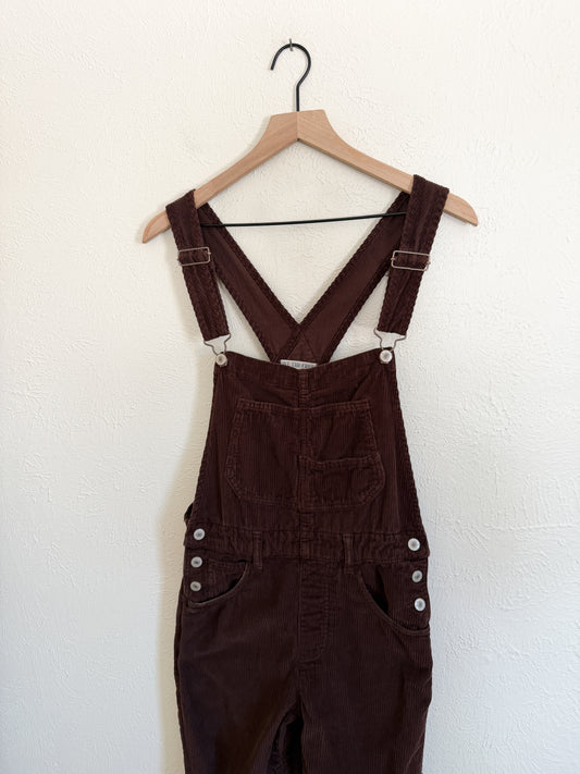 Free People ‘Ziggy’ Brown Corduroy Overalls (XS/S)