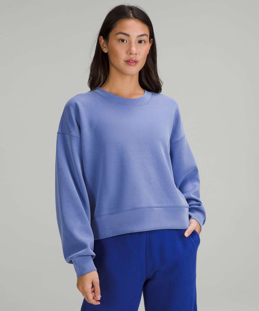 Lululemon Wild Indigo 'Perfectly Oversized Cropped Crew' (M)