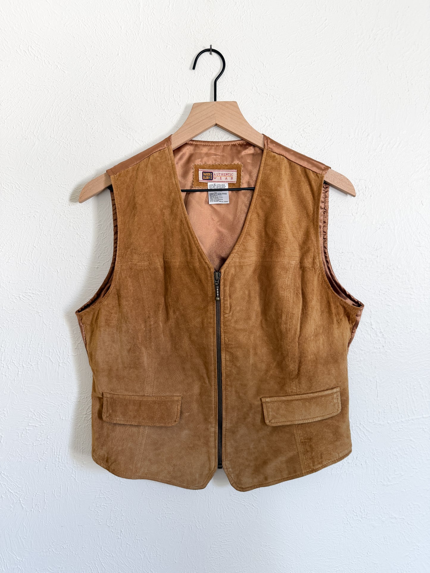 Vintage Faded Glory Leather Vest (XL)