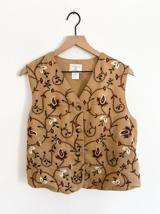 Susan Bristol Embroidered Vest (L)