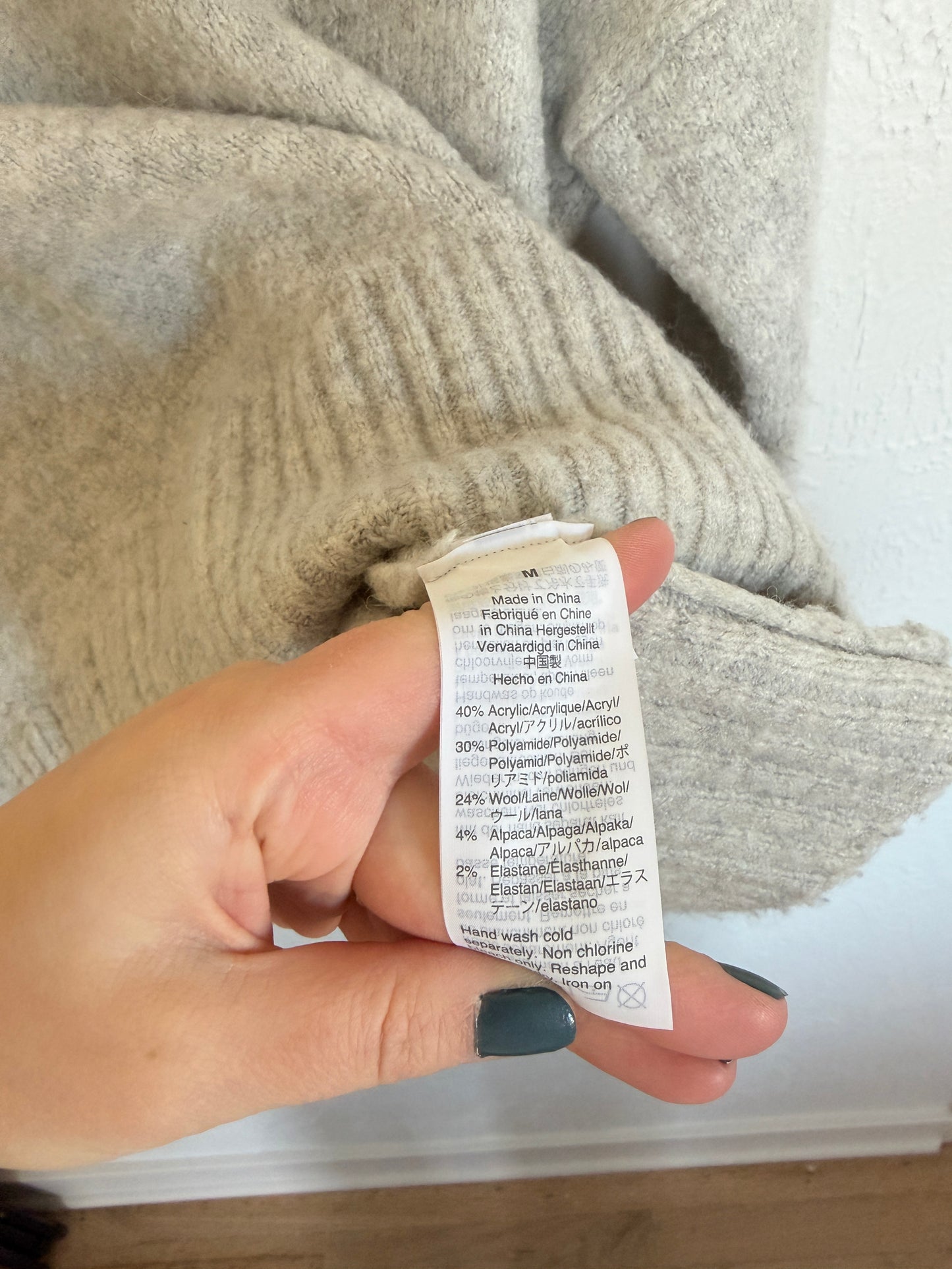 Madewell ‘Fulton’ Roll Neck Sweater (M)