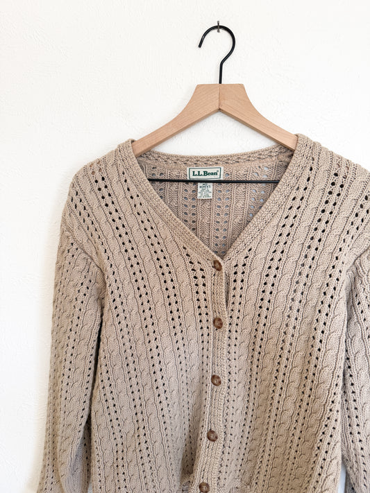LL Bean Vintage Knit Cardigan (M)