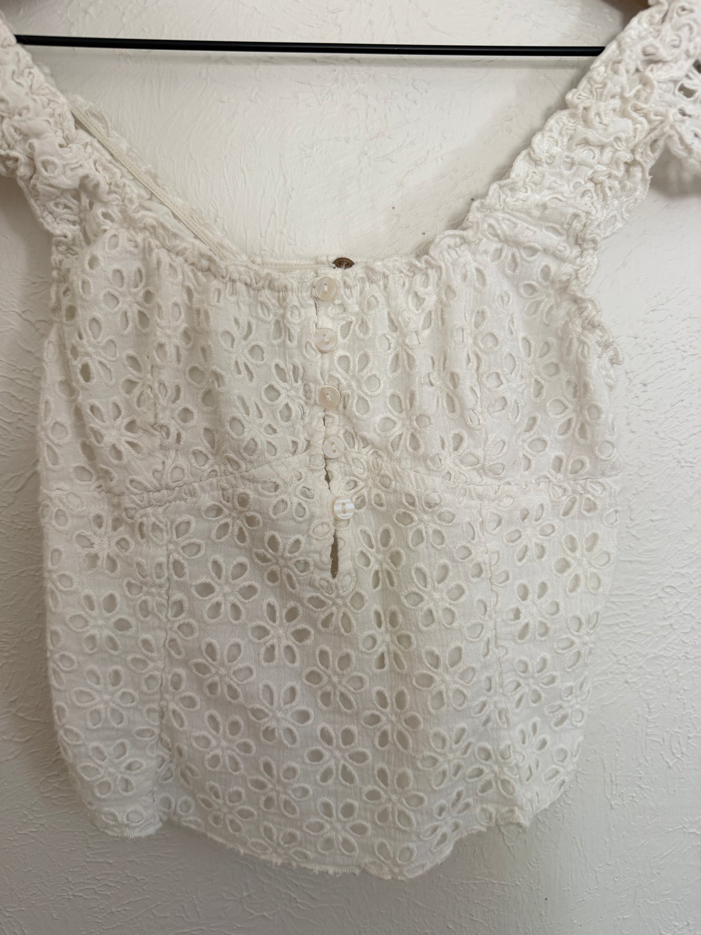 Free People Eyelet Crop Top (S)