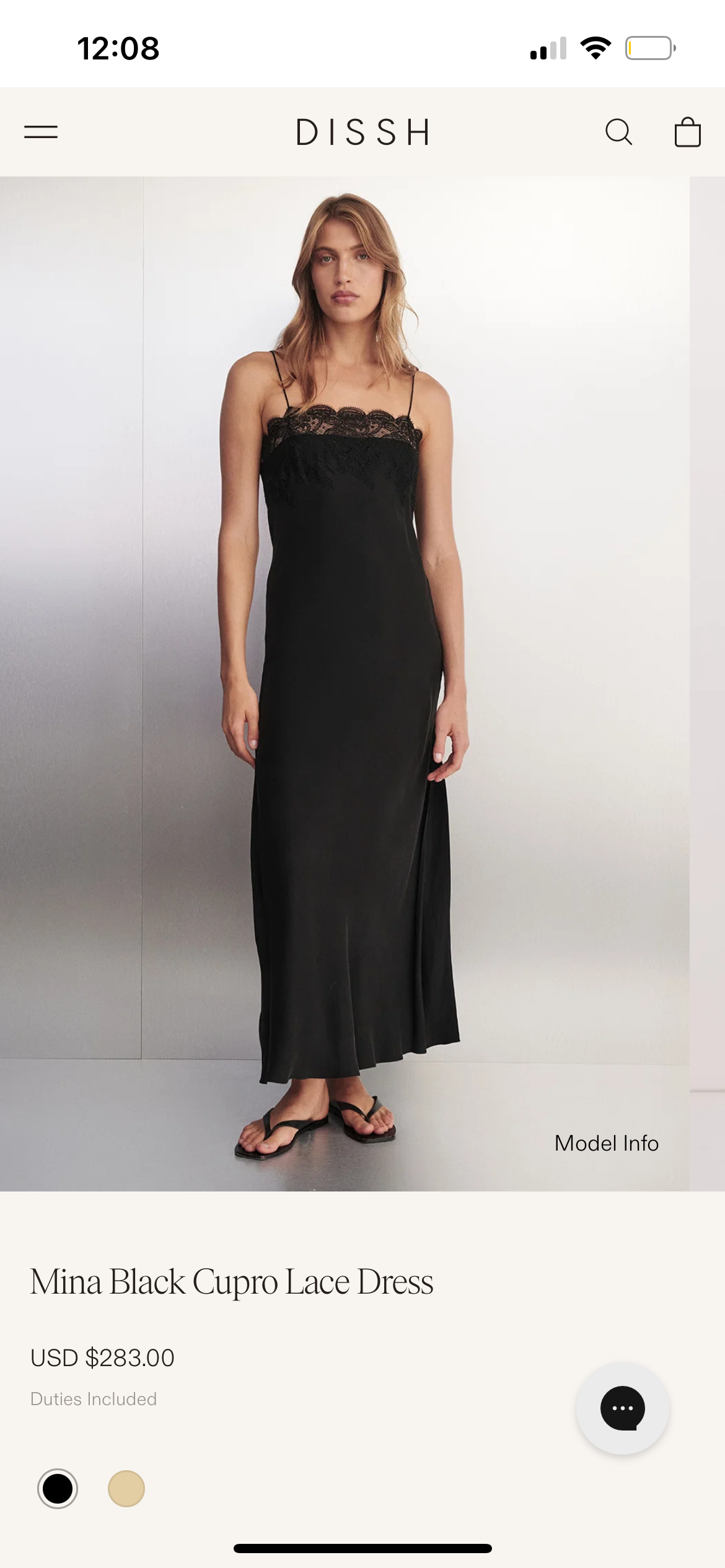 NWT DISSH Mina Black Lace Maxi Dress (XL)