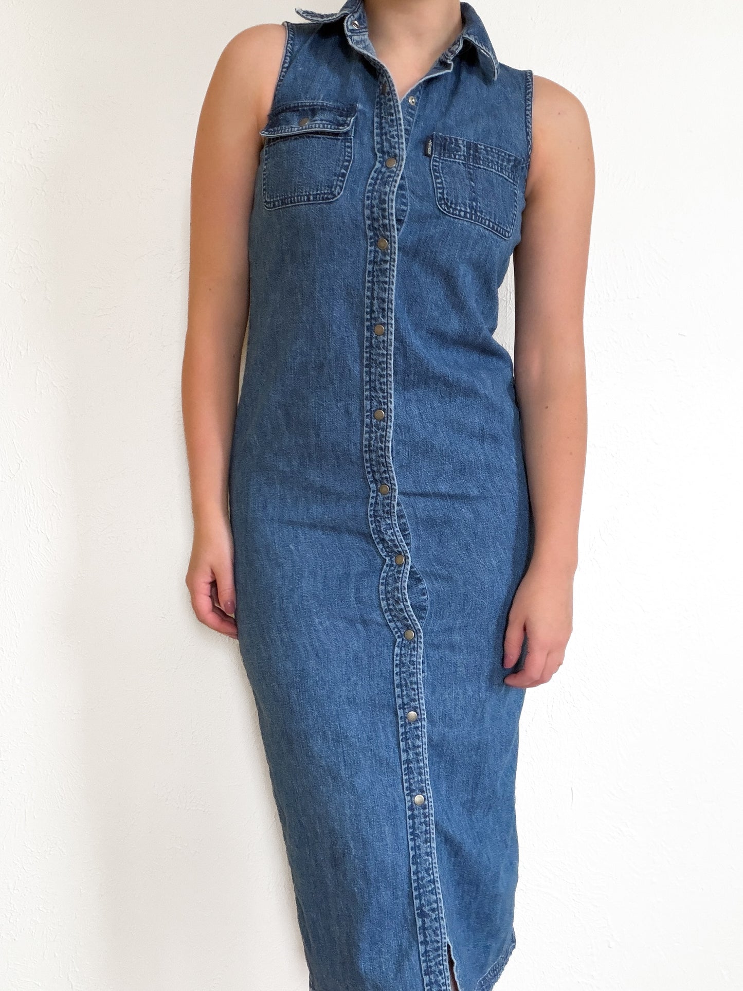 Ralph Lauren Vintage Denim Maxi Dress (XS)