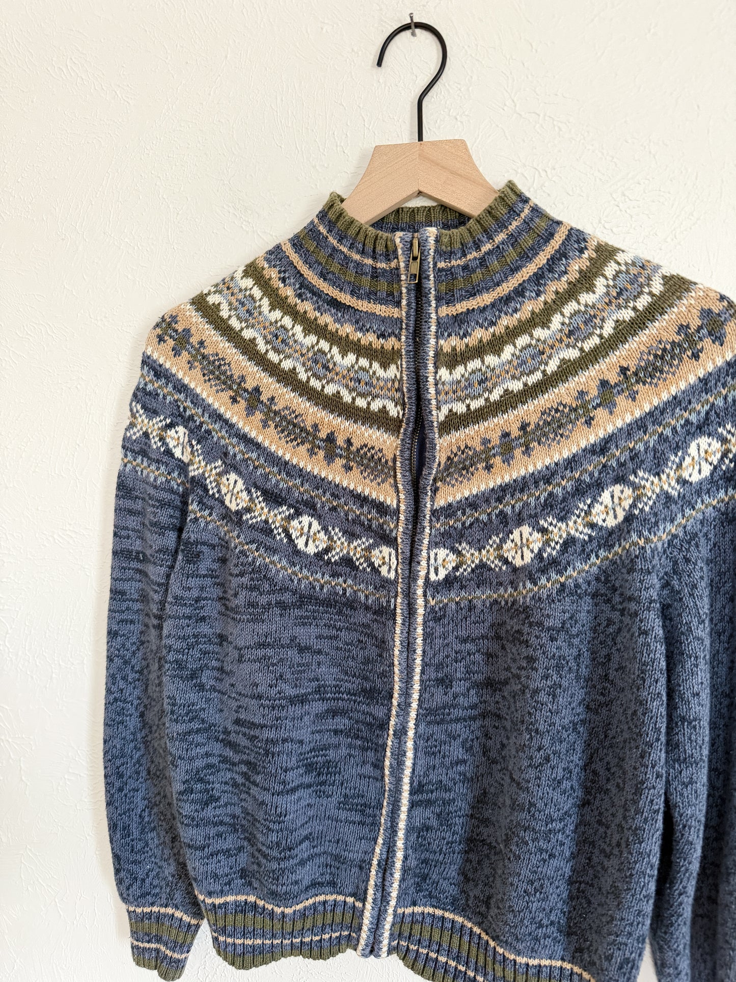 Heirloom Collectables ‘Fair Isle’  Vintage Zip Up (M)
