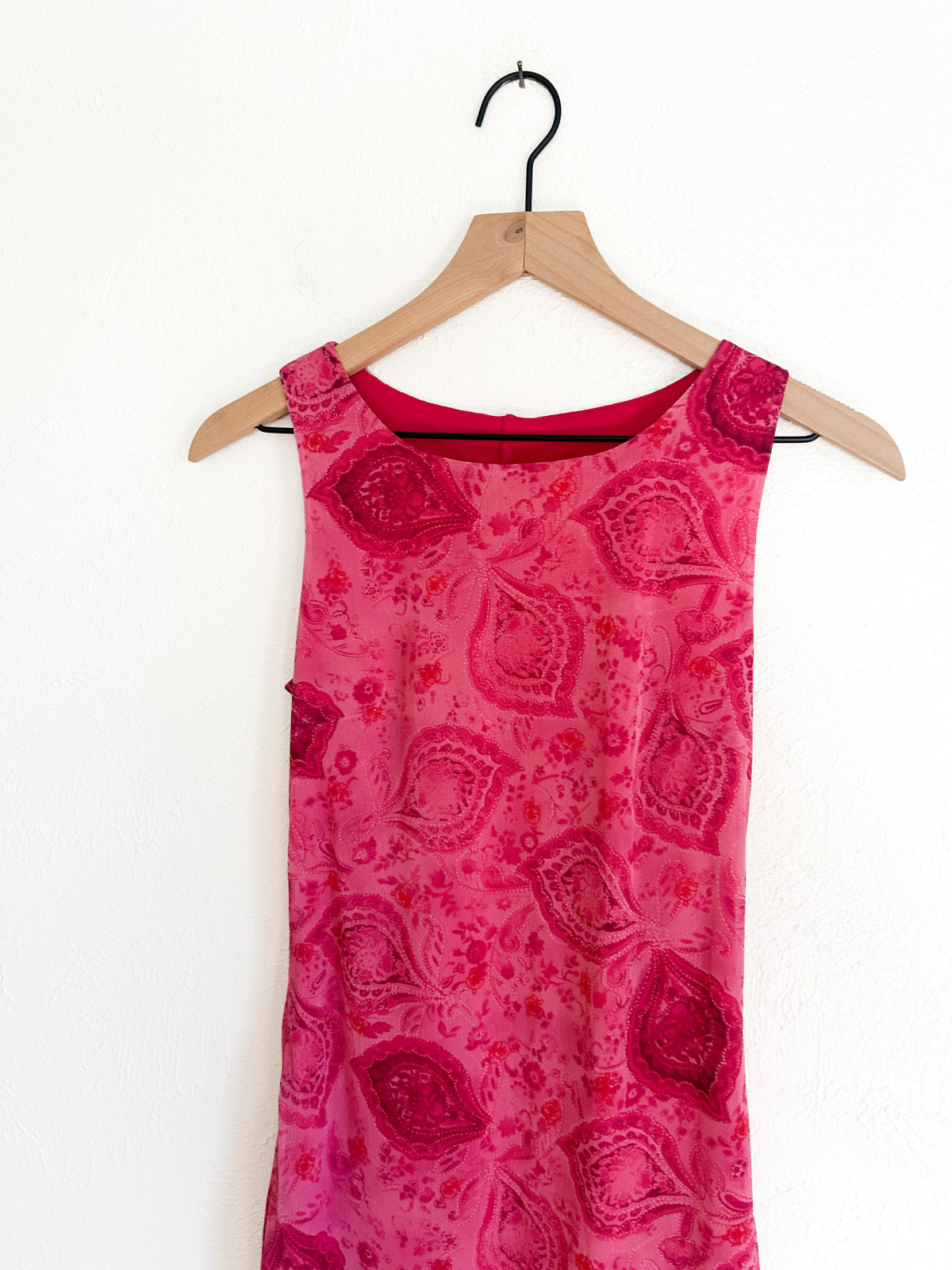 Vintage Pink Paisley Dress (M)