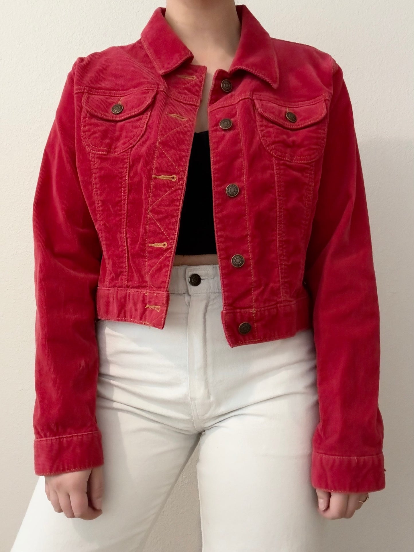 Vintage Red Corduroy Jacket (S)