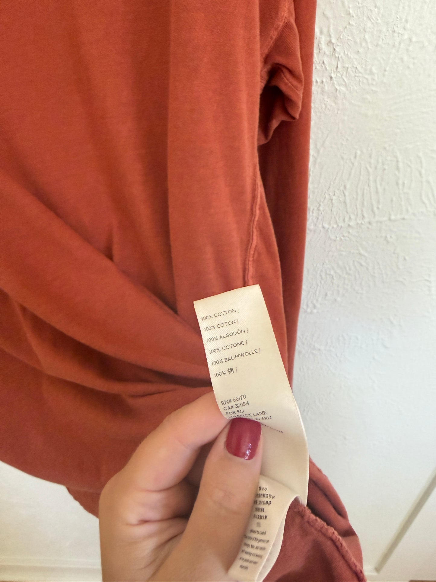 Free People Burnt Orange Long Sleeve (S)