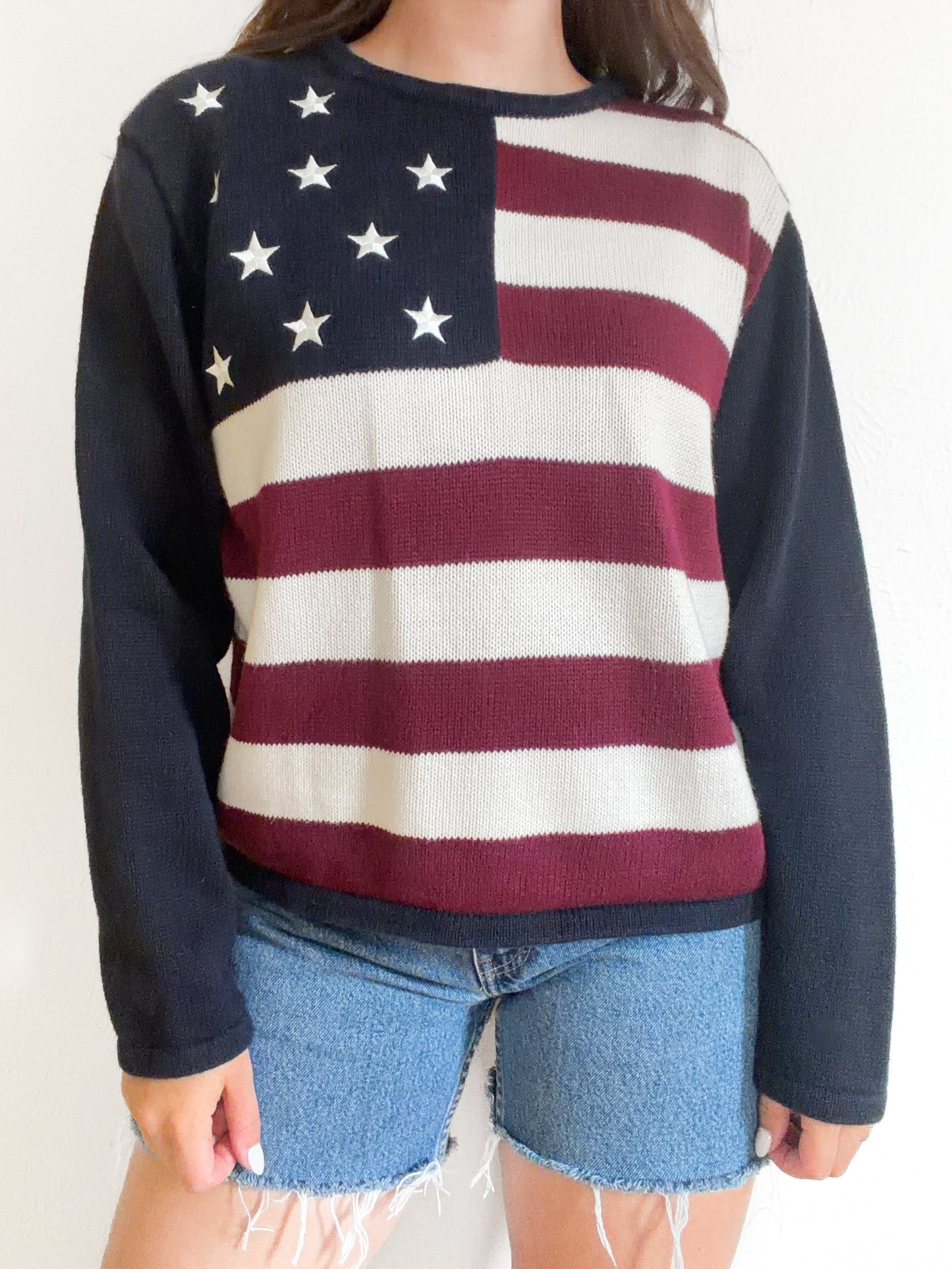 Cristopher & Banks Flag Sweater (M)