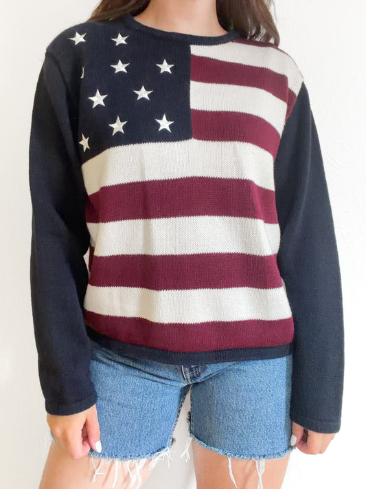 Cristopher & Banks Flag Sweater (M)