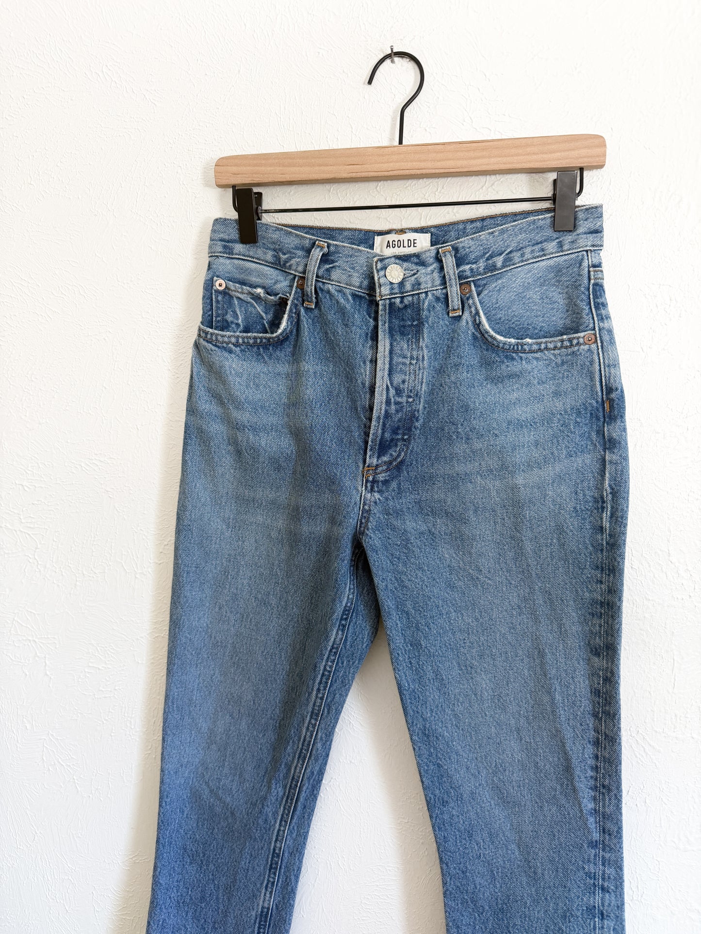 Agolde Riley High Rise Straight Jeans (2)