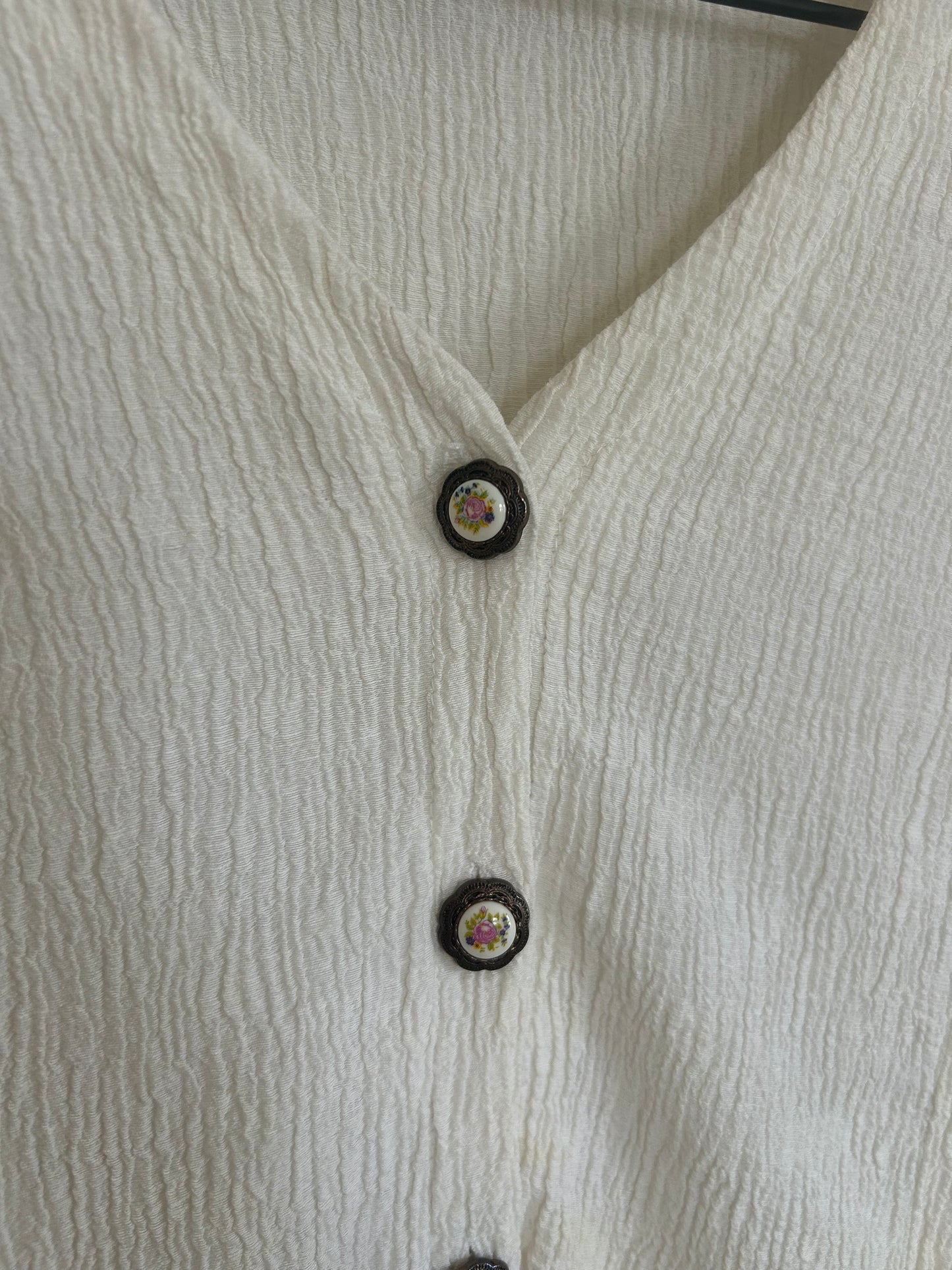 Vintage Floral Button Top (S)