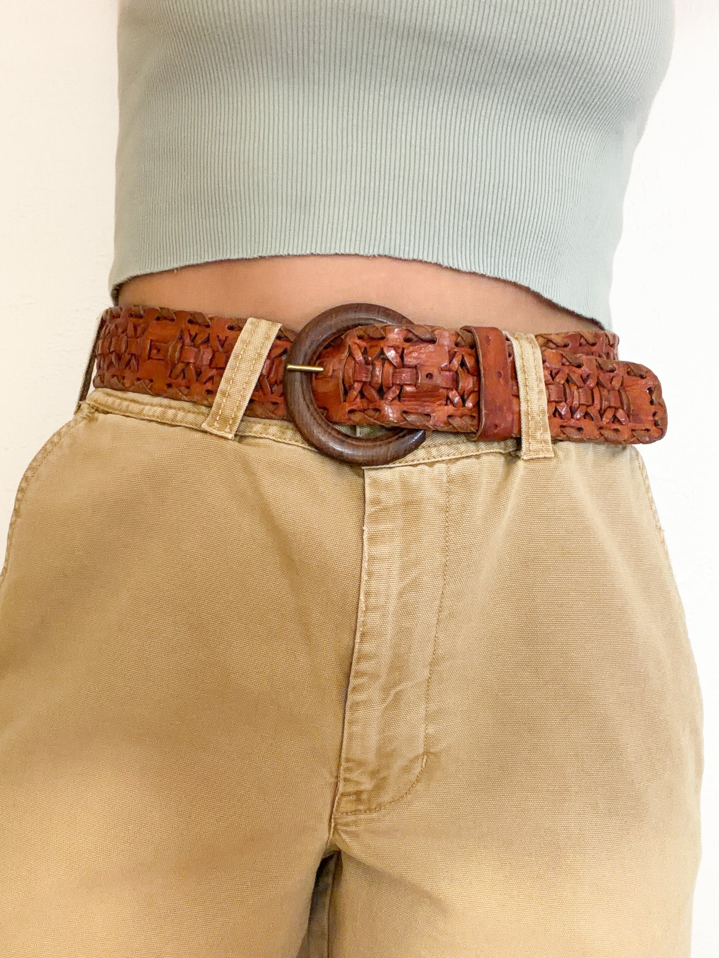 Braided Leather Belt (25-32)