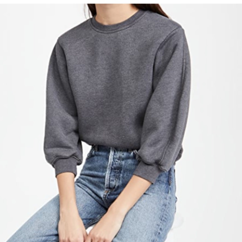 Agolde ‘Thora’ 3/4 Sleeve Crewneck Sweatshirt (M)