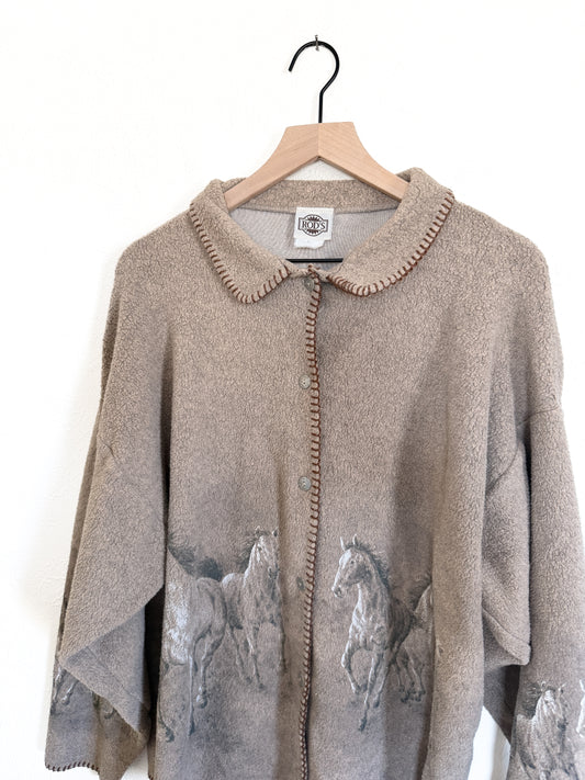 Horses Button Up Jacket (XL)