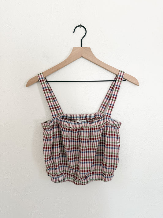 Madewell Plaid Striped Tank (S)