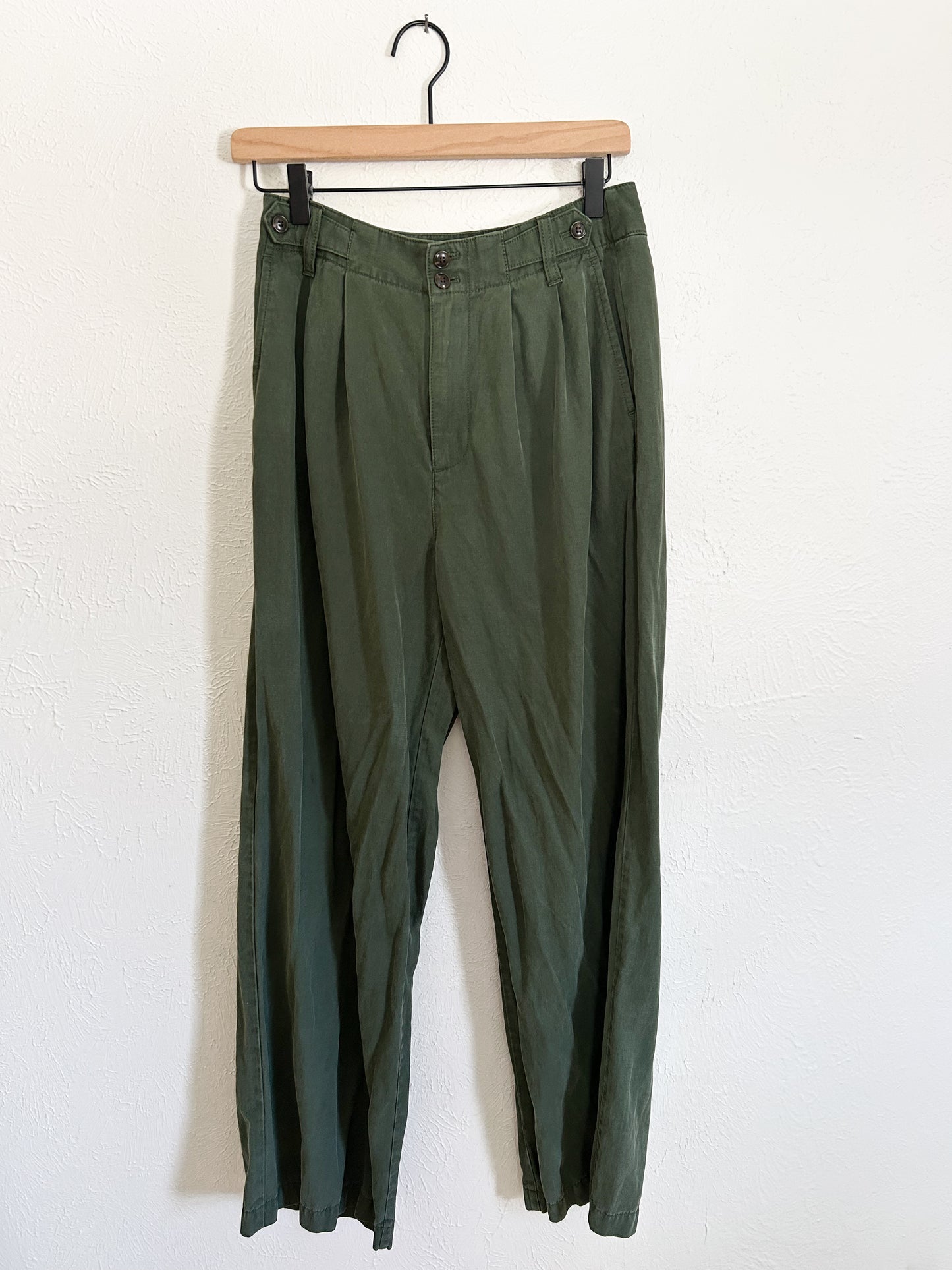 Madewell ‘Harlow’ Green Wide Leg Pants (4)