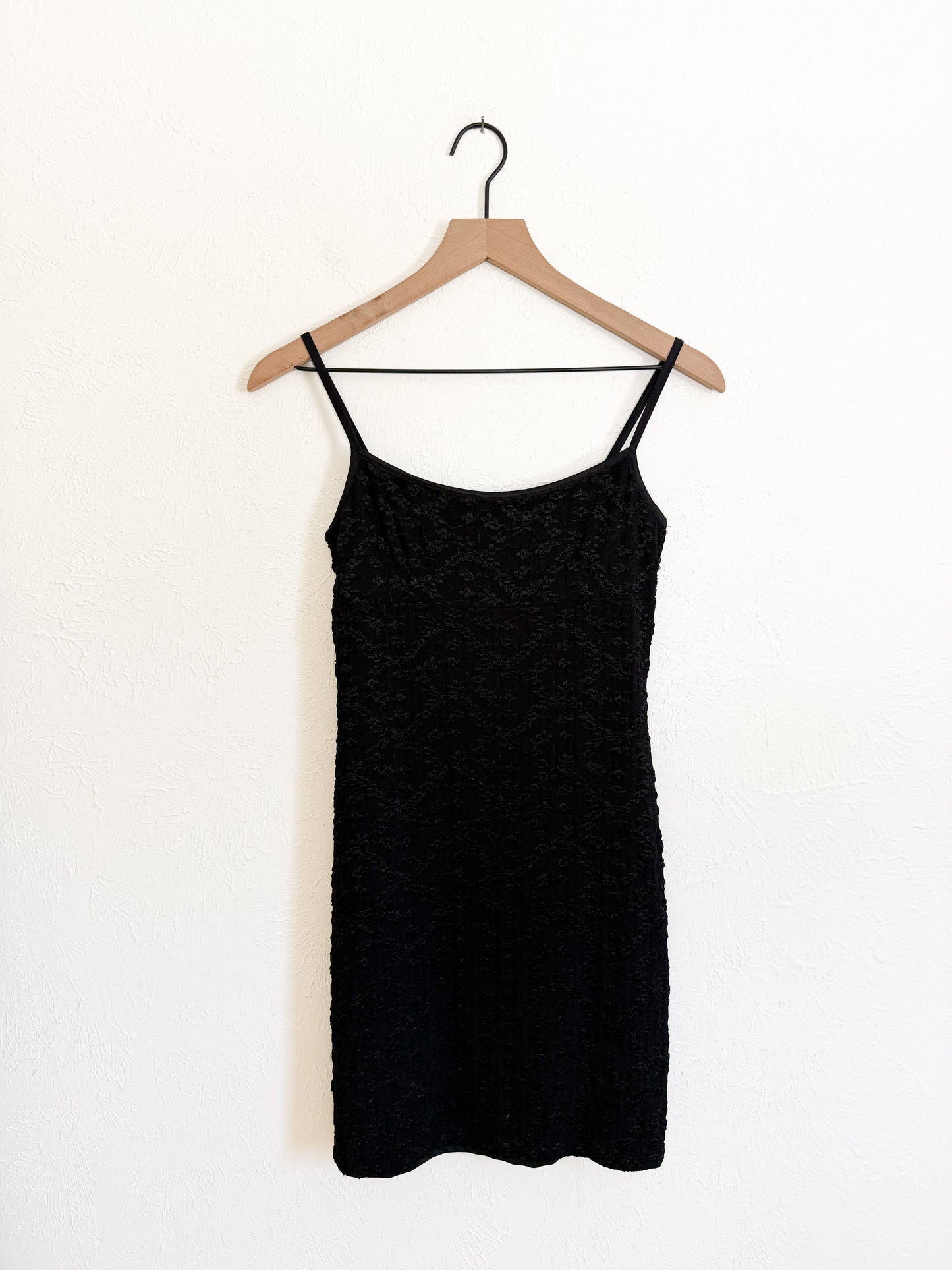 Anna K Vintage Floral Embroidered Black Dress (S)