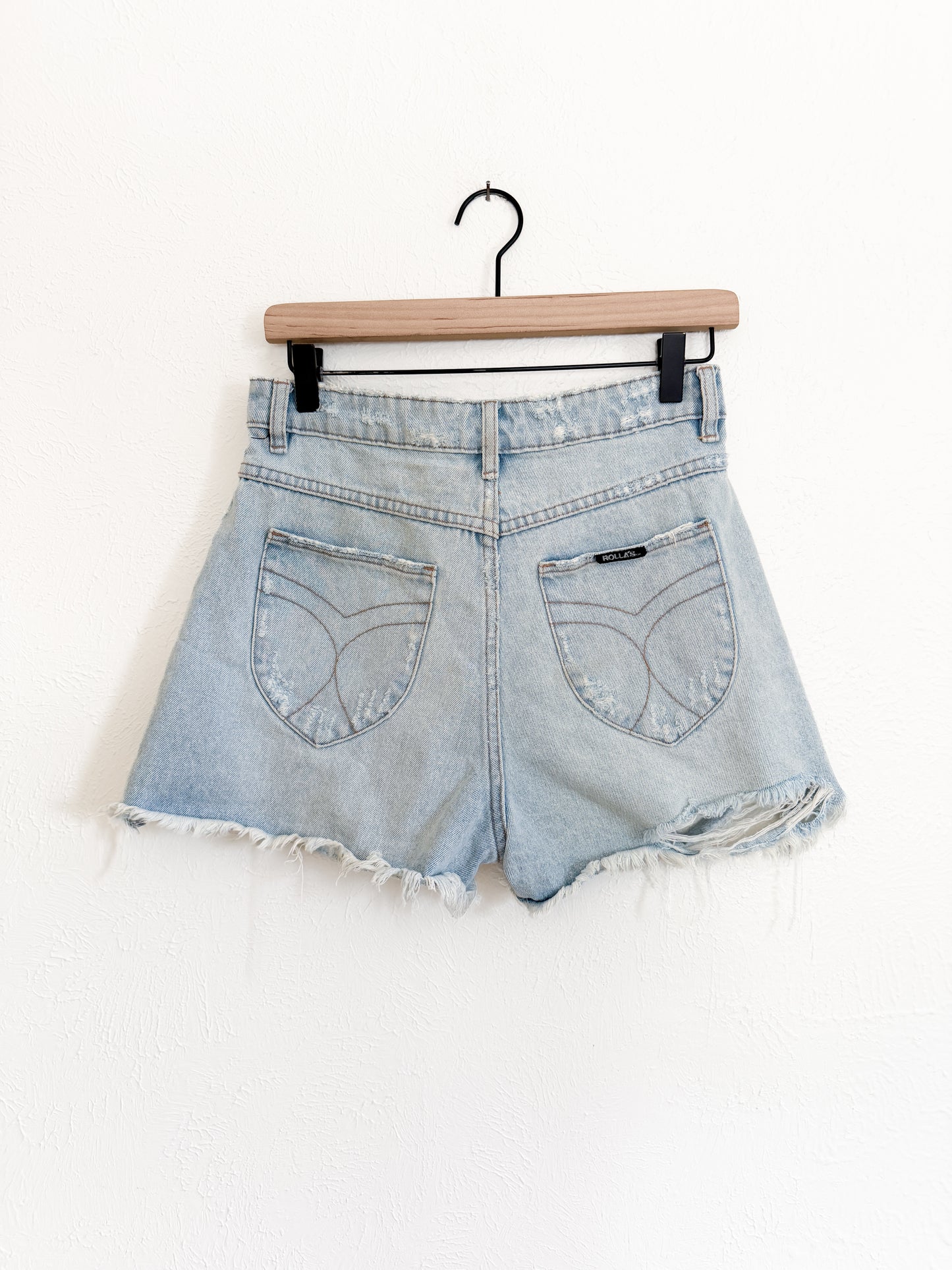 Rolla’s Dusters Distressed ‘G’Day Mate’ High Waisted Shorts (6)