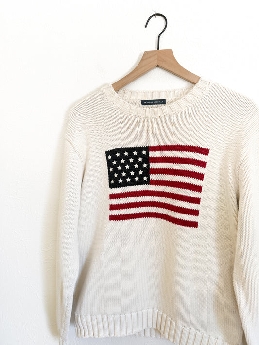 Brandy Melville Flag Sweater (S/M)