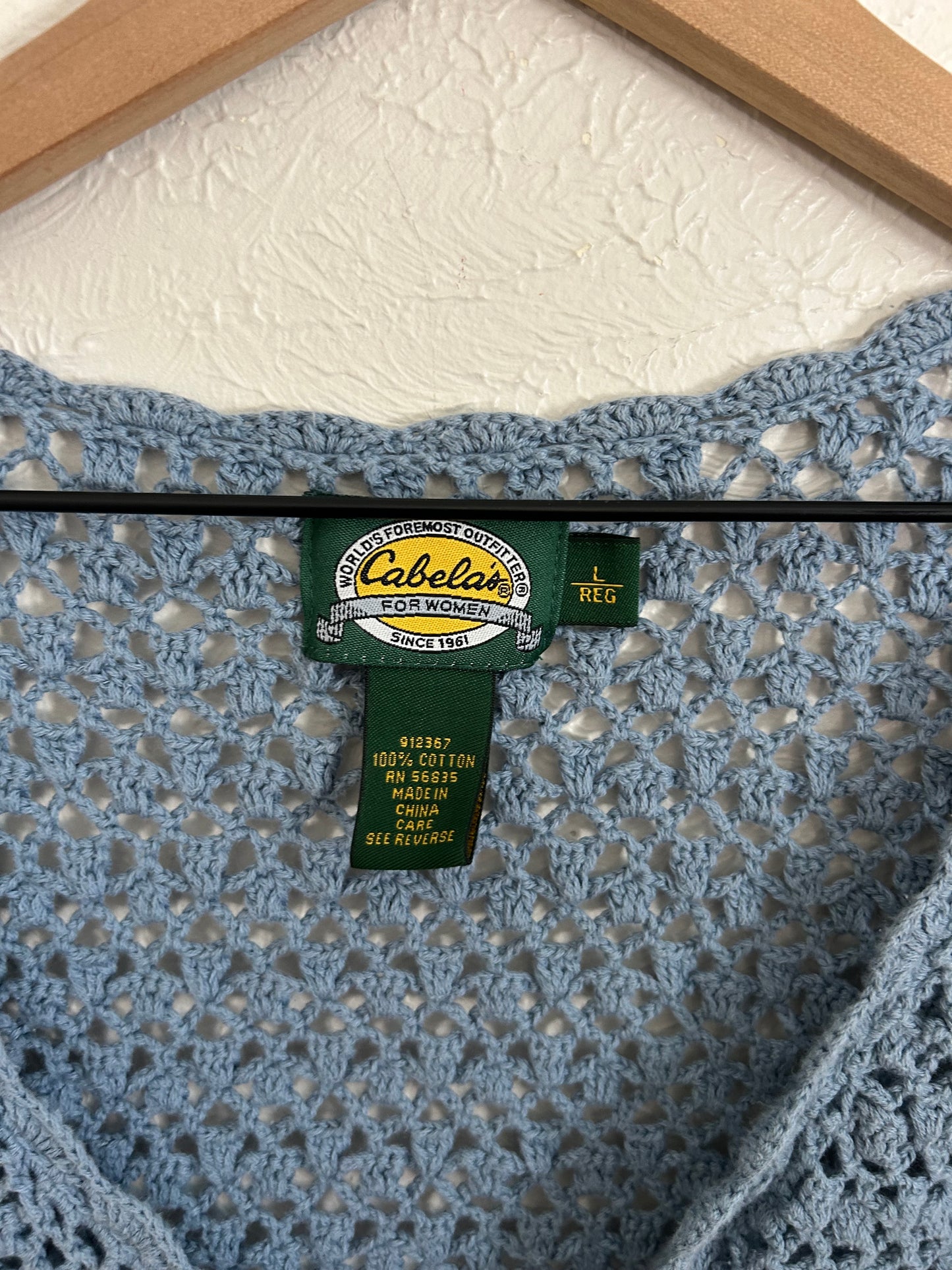 Cabela’s Vintage Blue Knit Vest (L)