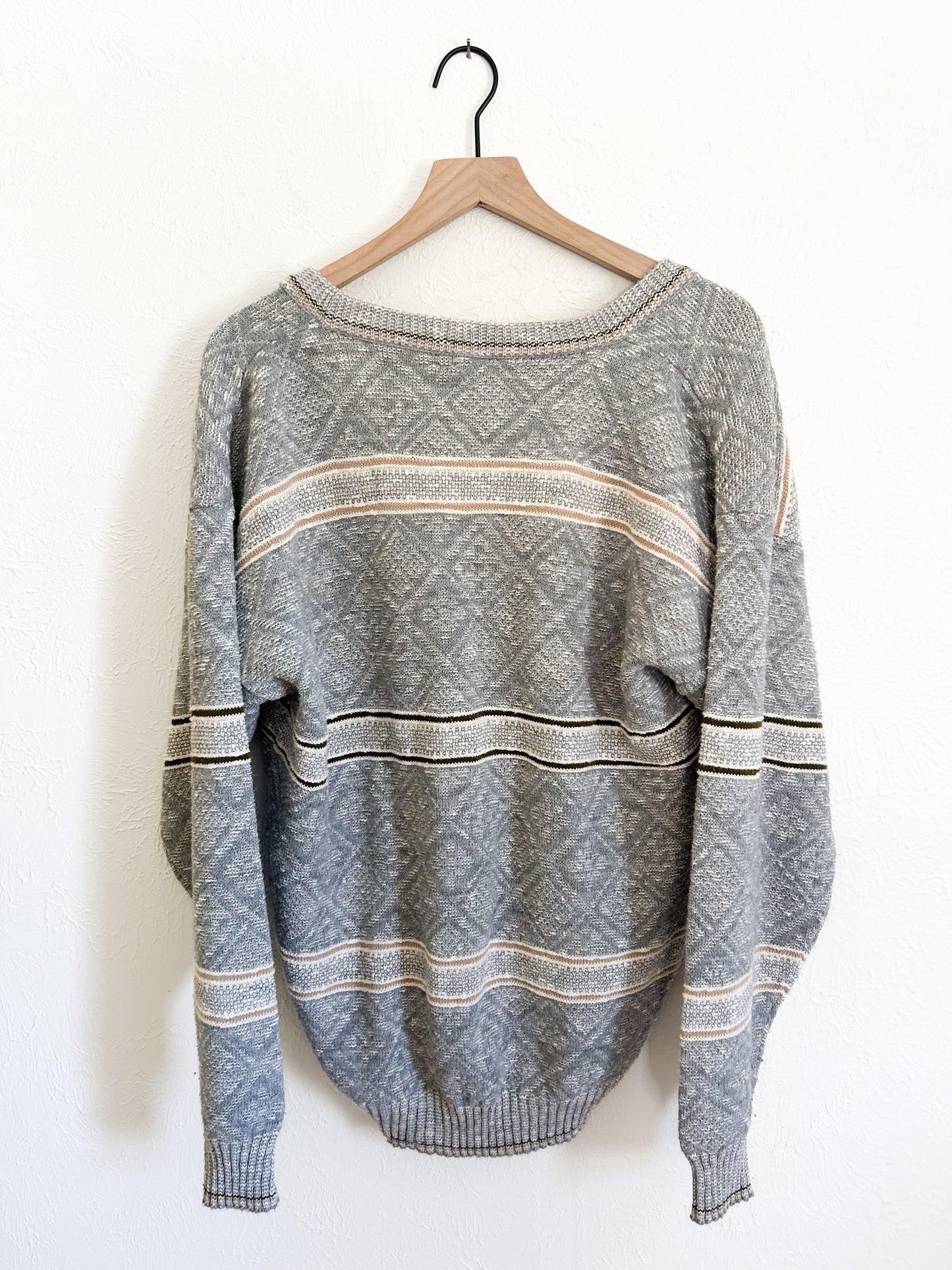 Vintage Patterned Cardigan (L)