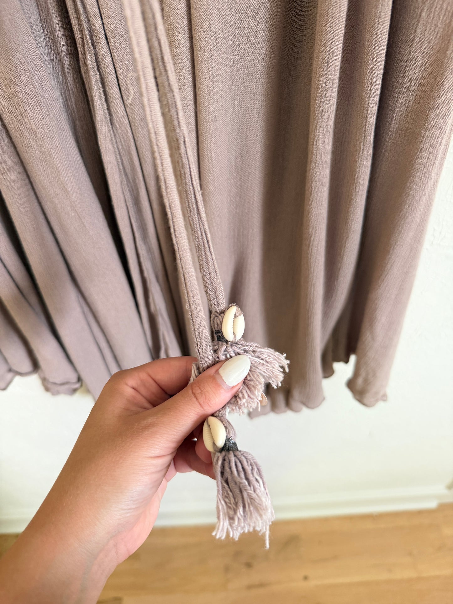 Free People Mauve Tiered Seashell Skirt (S)