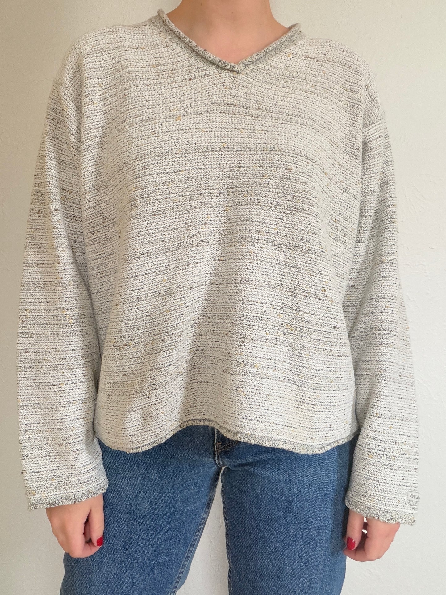 Columbia Vintage Textured Speckled Long Sleeve (XL)