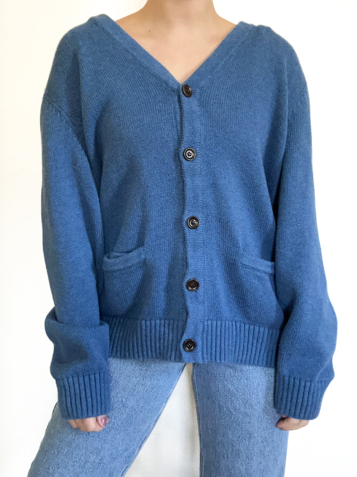 LL Bean Blue Vintage Cardigan (L)