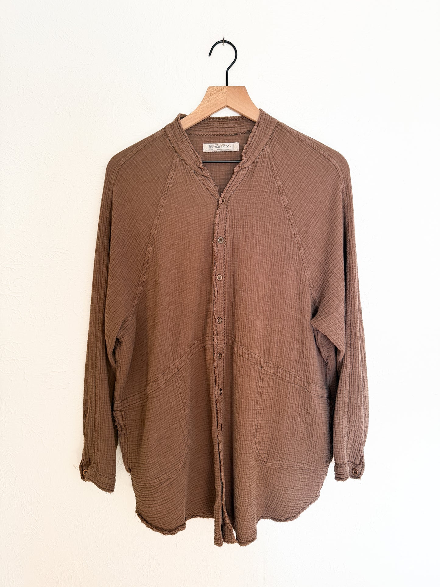 Free People Summer Daydream Brown Shirt (L)