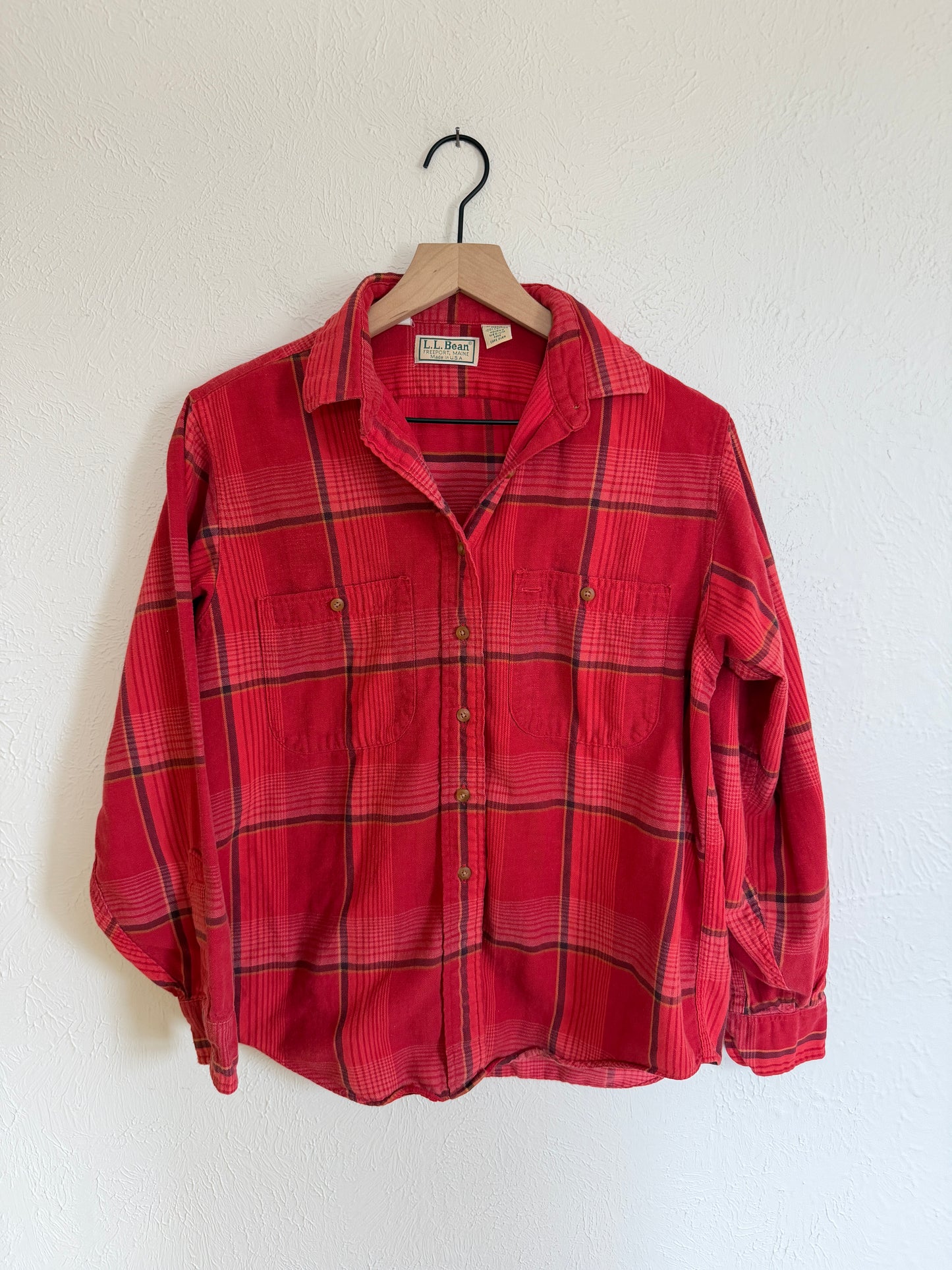 LL Bean Vintage Red Flannel (M)