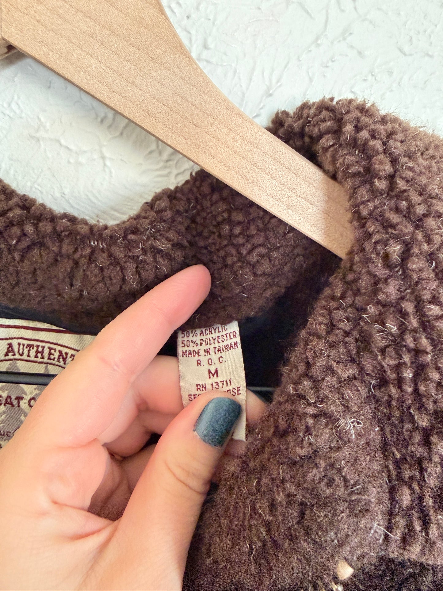 Vintage Brown Fleece Jacket (M)