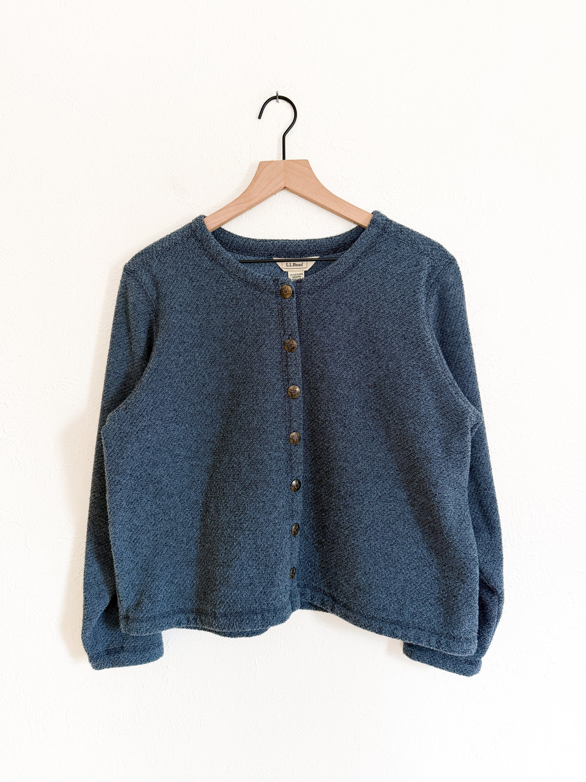 LL Bean Blue Cardigan (L)