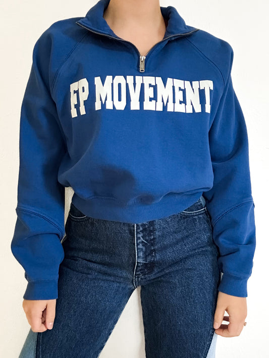 Free People Movement ‘For the Win’ Logo Half Zip (S)