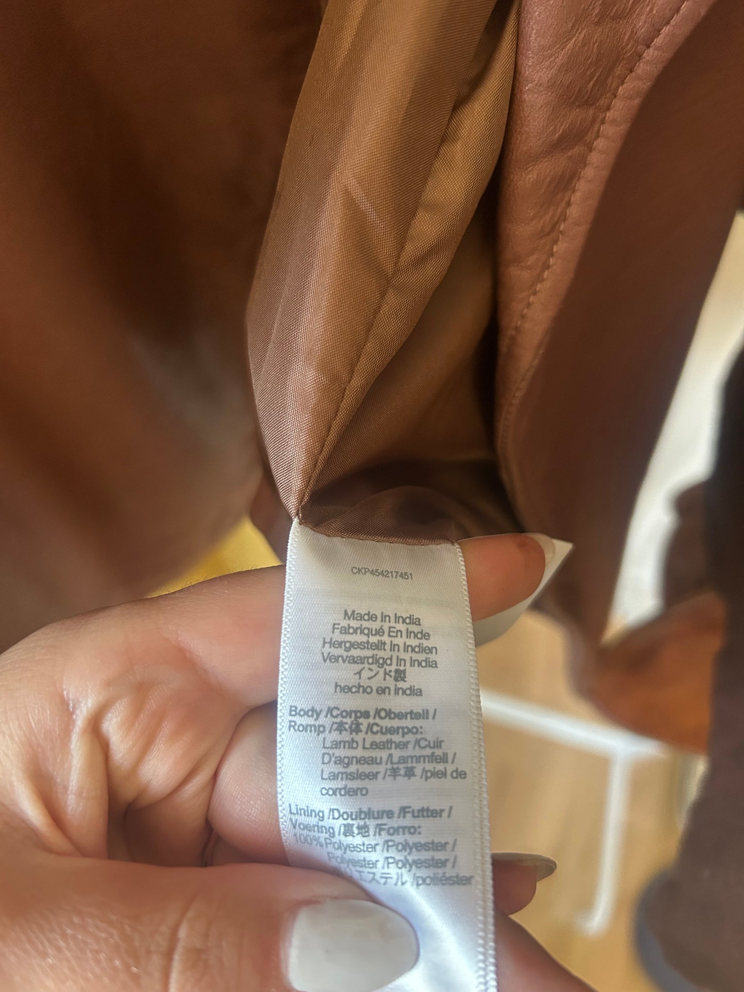 Madewell Mauve Lamb Leather Washed Motorcycle Jacket (M)