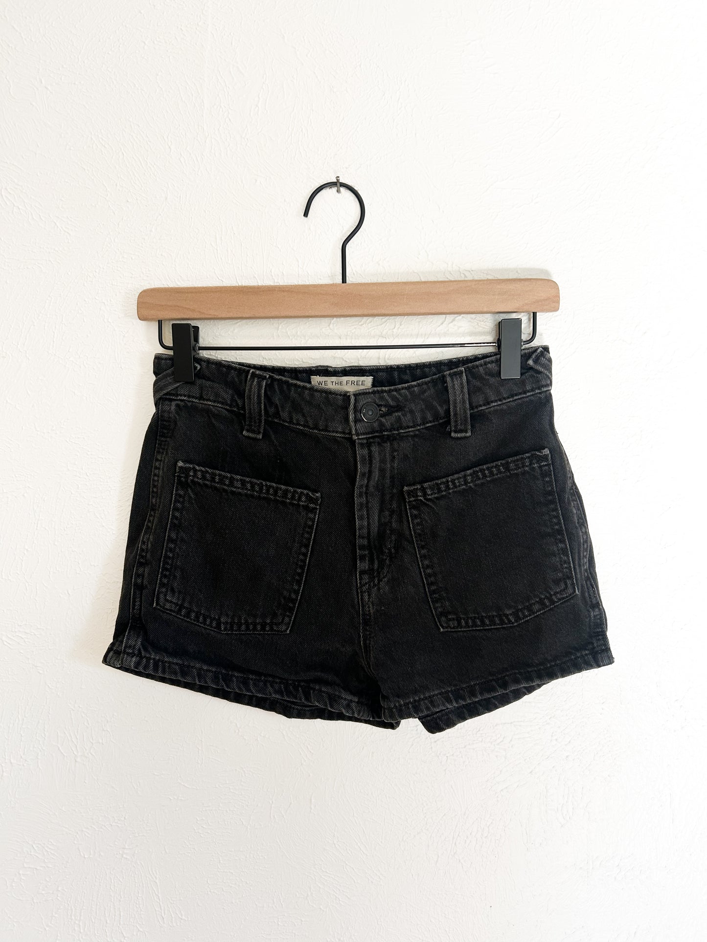 Free People Black Denim Short (25)