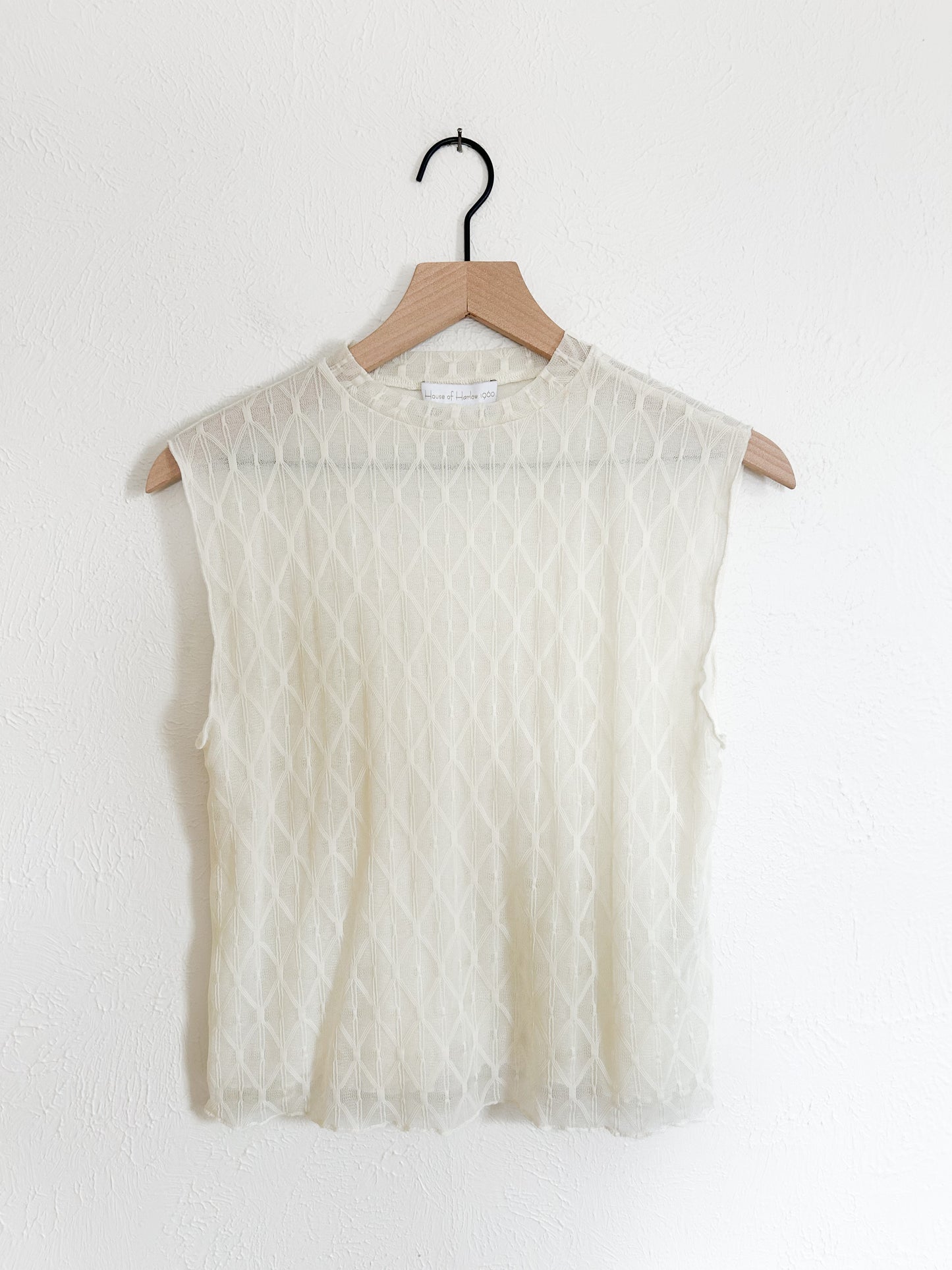 House of Harlow 1960 Cream Textured Tank (L)