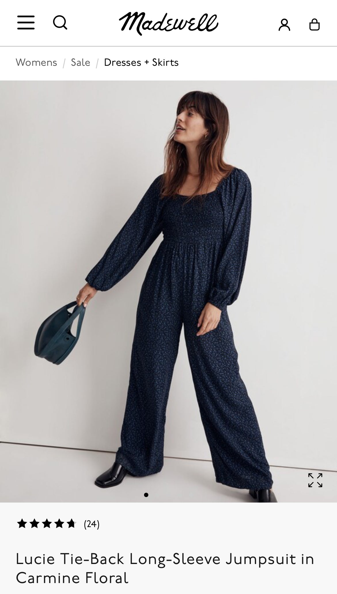 Madewell ‘Lucie’ Tie-Back Floral Jumpsuit (S)